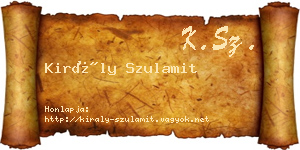 Király Szulamit névjegykártya